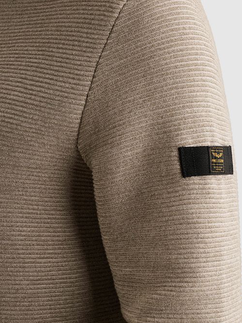 PME Legend Rib Structure Pullover Beige