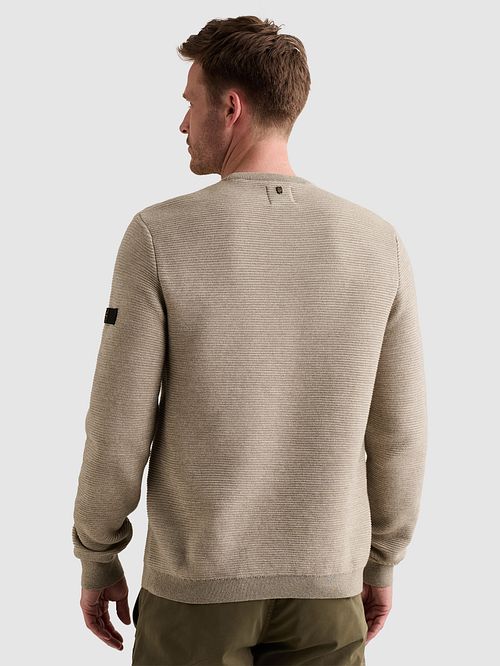 PME Legend Rib Structure Pullover Beige