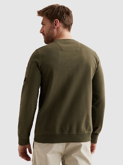 PME Legend Sweater Logo Olive Model / Achterkant