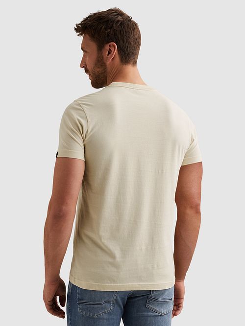 PME Legend T-Shirt Logo Artwork Ecru Model / Achterkant