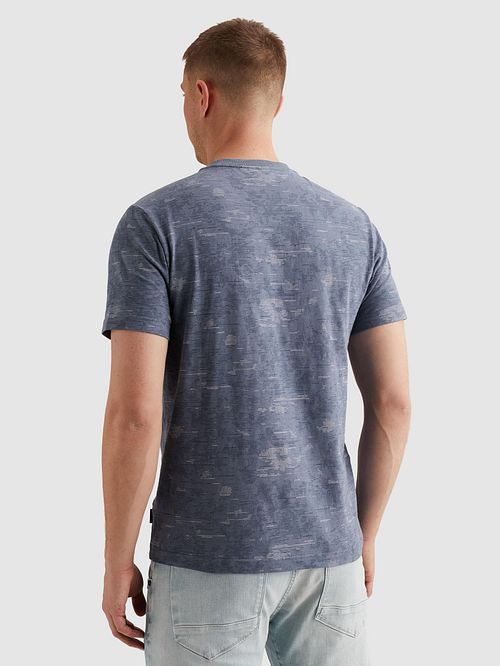 PME Legend Slub T-skjorte Bijou Blue Model / Achterkant