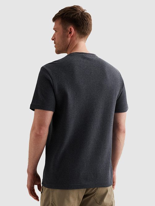 PME Legend T-skjorte Two Tone Texture Graphite Model / Achterkant