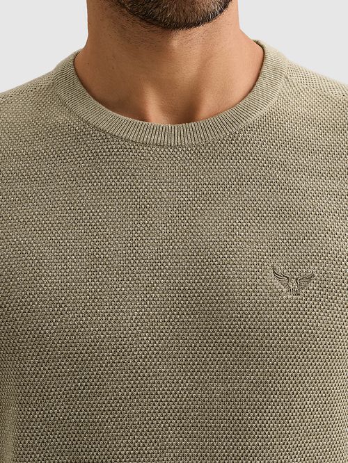 PME Legend Structure Pullover Melange Stone Green