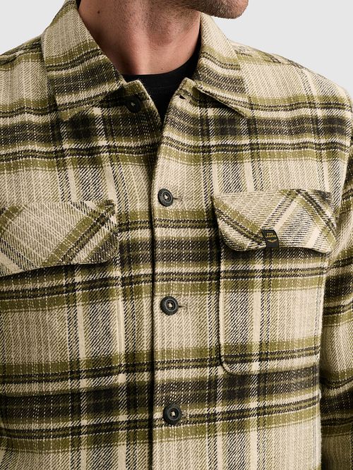 PME Legend Overshirt Brushed Check Loden Green