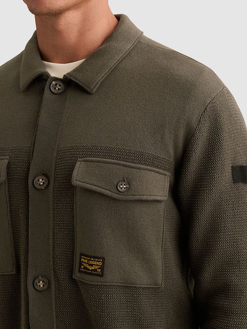 PME Legend Vest Mixed Textures Beluga Groen