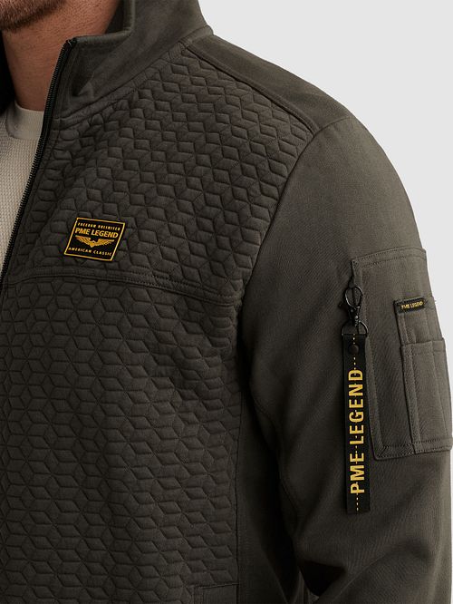 PME Legend Veste Interlock Vert Beluga Model / Detail
