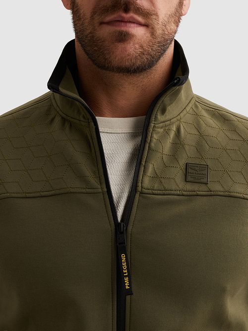 PME Legend Vest Interlock Olive Model / Detail