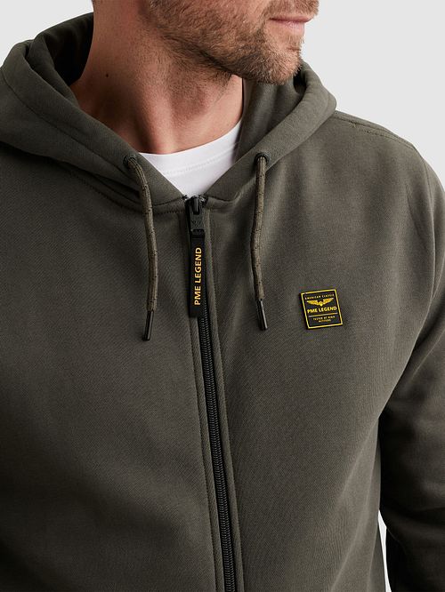 PME Legend Vest Hooded Beluga Grøn Model / Detail