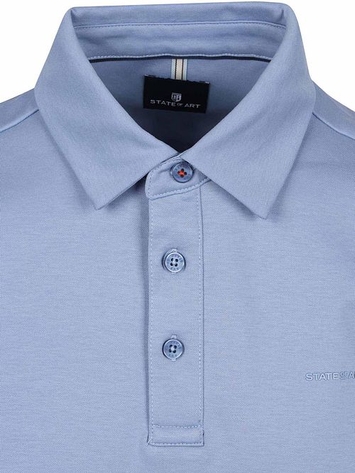 Polo State of Art modern fit de piqué azul claro Product / Detail