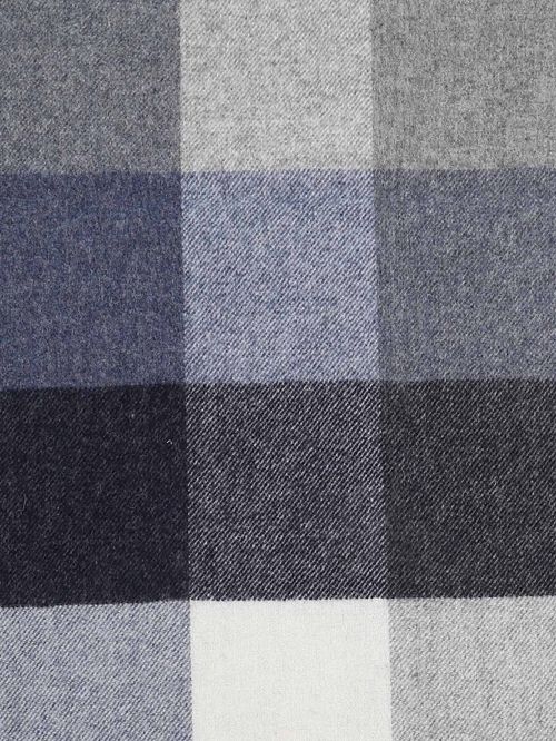 Profuomo Skjerf Av Ull Rutete Blå Grå Beige Product / Detail