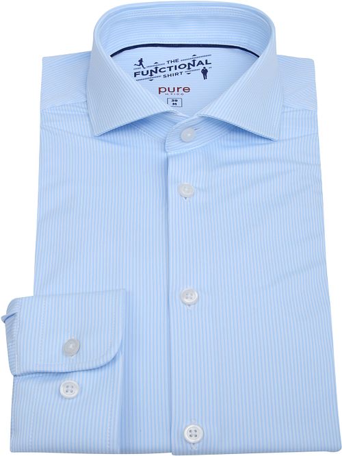 Pure H.Tico The Functional Shirt Strepen Blauw Product / Detail