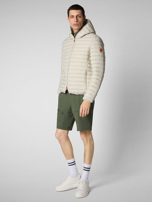 Save The Duck Jakke Donald Greige Model / Zijkant