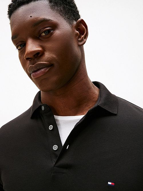 Tommy Hilfiger Core 1985 Polo Shirt Schwarz Model / Detail