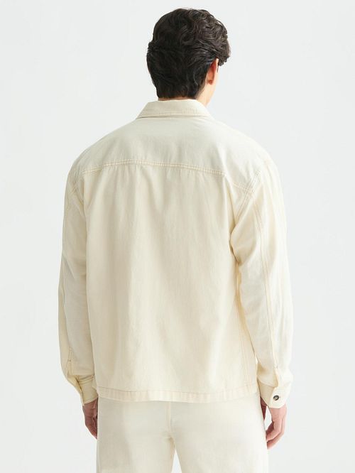 Surchemise Scotch and Soda Cotton Linen Ecru Model / Detail