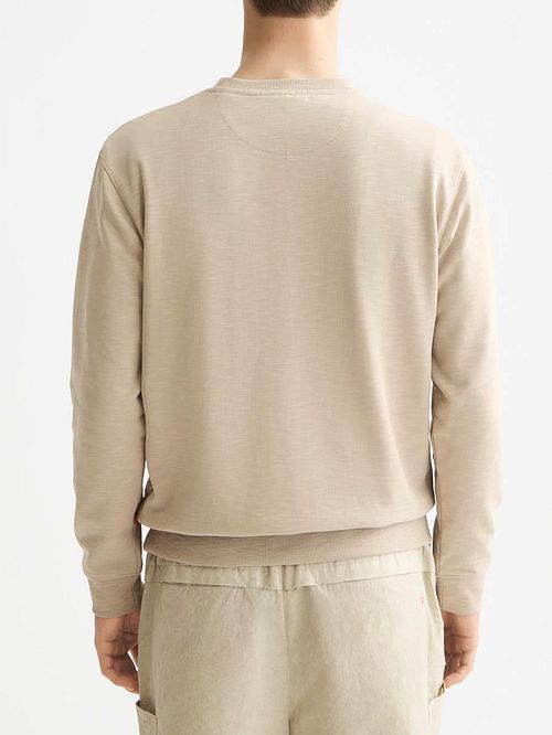Scotch and Soda Sweater Logo Beige Model / Achterkant