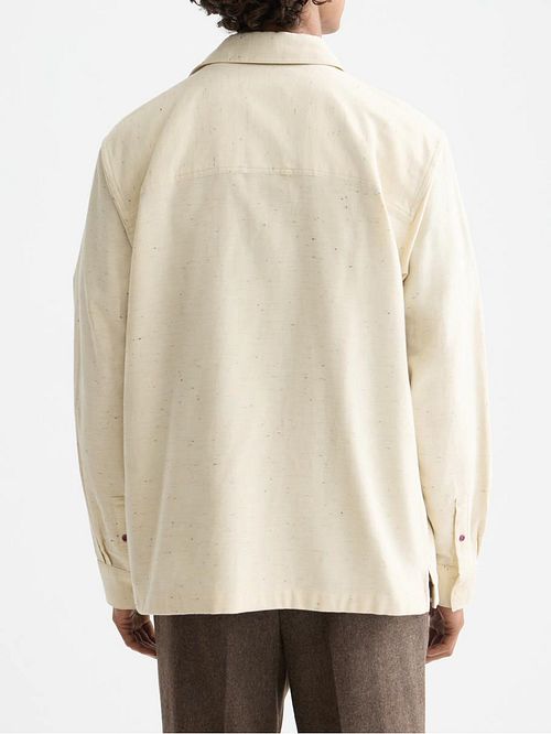 Scotch and Soda Melange Overshirt Beige Model / Achterkant