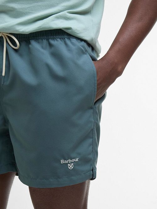 Short de baño Barbour con logo Vintage Teal Model / Detail