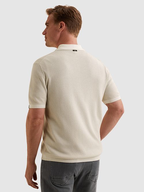 Short Sleeve Cardigan Vanguard Ecru Model / Achterkant