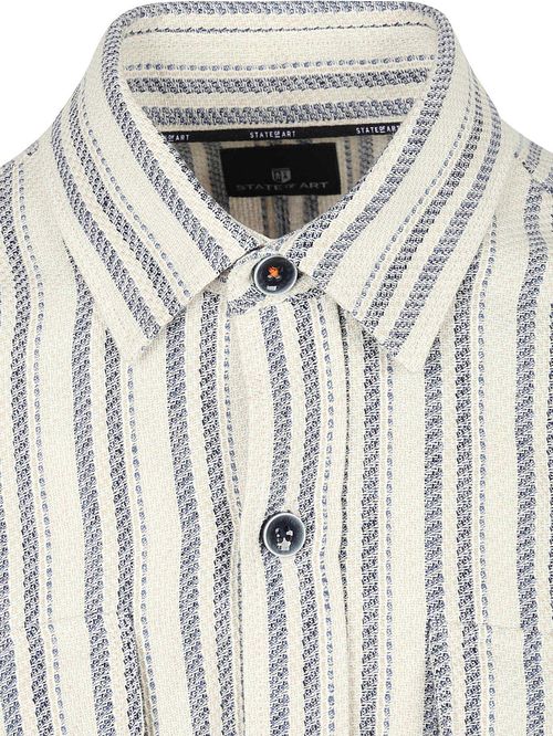 State Of Art Randig Overshirt Blå Product / Detail
