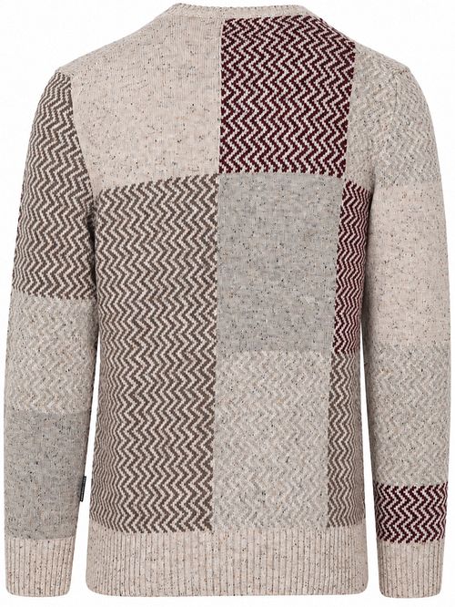 State of Art Pullover Burgundy Blok op Kit Product / Achterkant