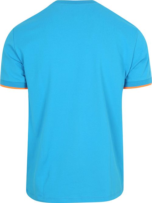 Sun68 Piqué T-skjorte Fluo Stripe Blå Product / Achterkant