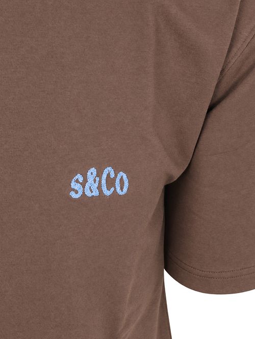 Supply & Co T-Shirt Imprimé au dos Omar Marron