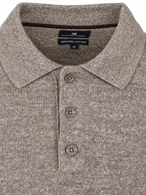 Sweter State of Art z zamkiem błyskawicznym do połowy w kolorze brązowym Product / Detail