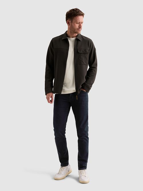PME Legend Koszula overshirt Jersey Waffle Obsidian Model / Voorkant