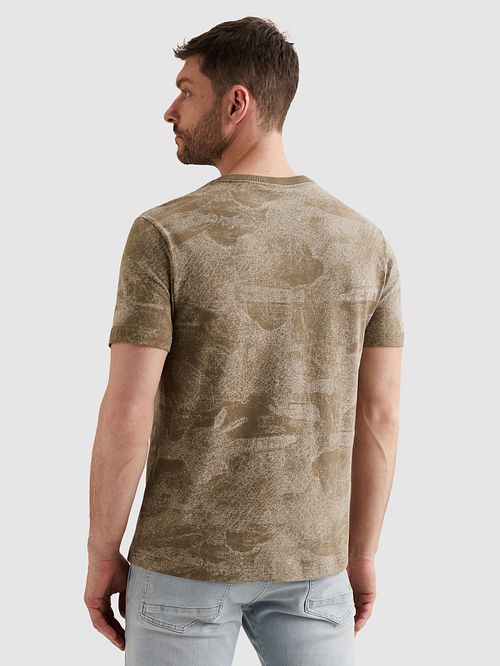 T-shirt PME Legend con stampa all-over verde Dusky Green Model / Achterkant