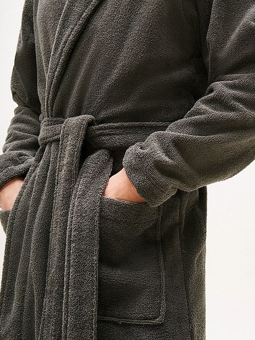 Tommy Hilfiger Badekåbe Mørkegrå Model / Detail