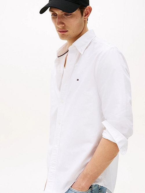 Camicia Oxford Tommy Hilfiger Bianca Model / Detail