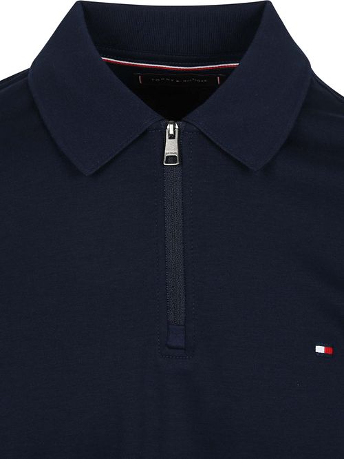 Tommy Hilfiger Half-Zip Polo Interlock Marineblå Product / Detail