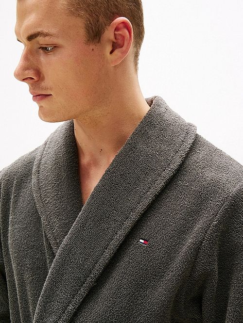 Tommy Hilfiger Mysig Badrock Mörkgrå Model / Detail