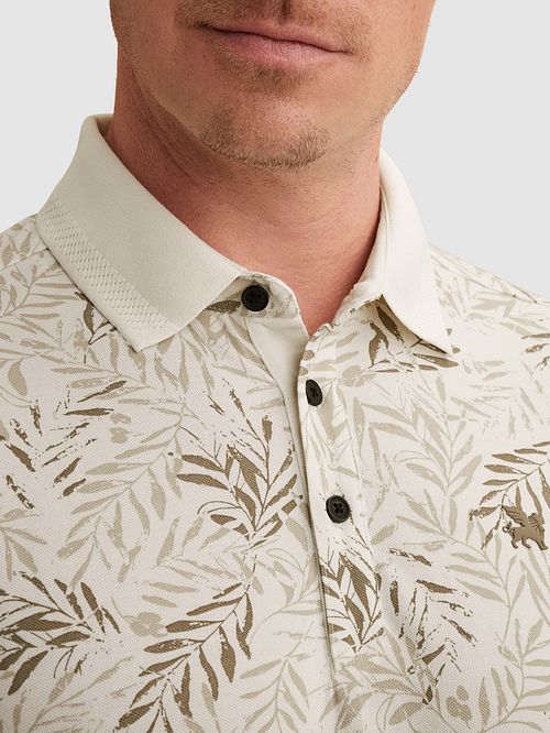 Vanguard Polo Shirt Print Ecru
