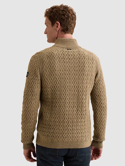 Vanguard Pullover Half-Zip Wollmischung Beige