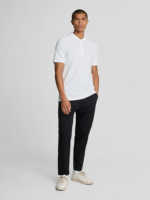 Lyle and Scott Tonal Eagle Polo Vit Model / Voorkant