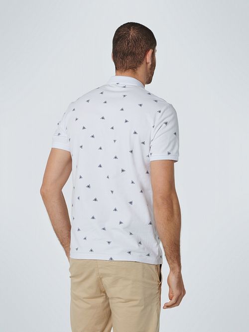 No Excess Polo Shirt Druck Weiß Model / Achterkant