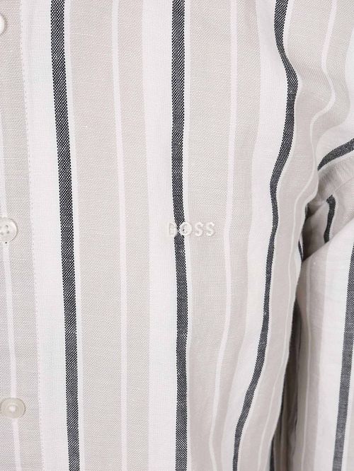 BOSS Relegant Overhemd Linen Blend Streep Product / Detail