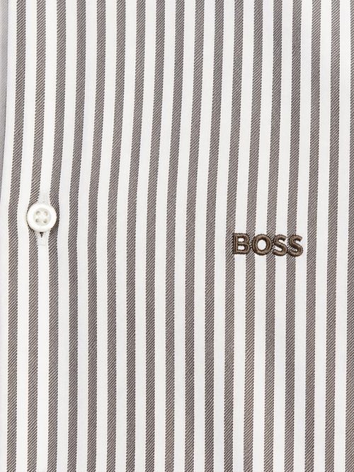 BOSS Mysoft Overhemd gestreept Wit groen Product / Detail