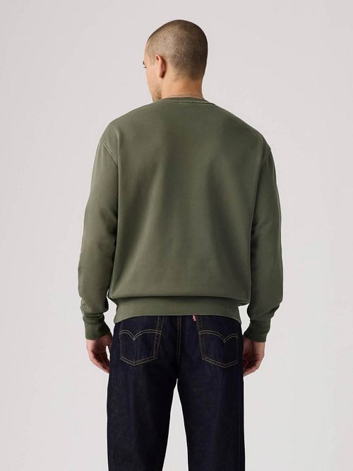 Bluza Levi's Authentic Logo w kolorze zielonym Model / Achterkant