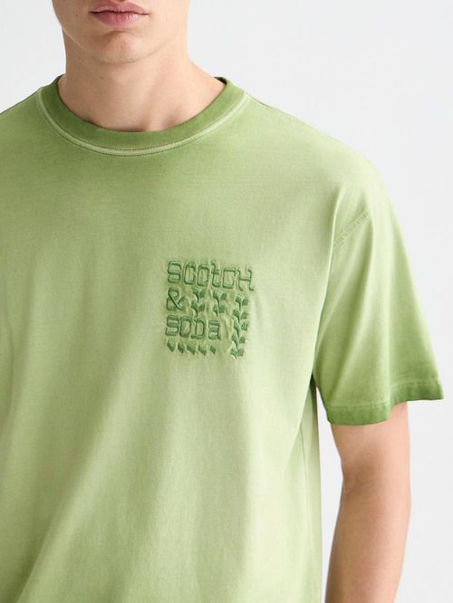 T-shirt Scotch And Soda w kolorze zielonym Model / Detail