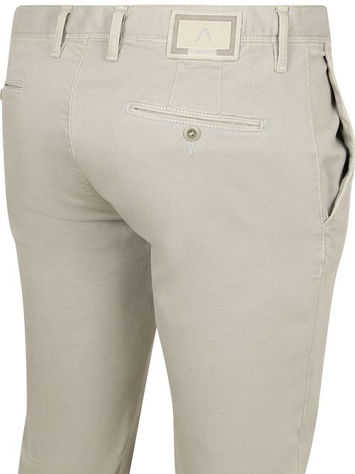 Alberto Chino Rob Stretch Greige Product / Achterkant