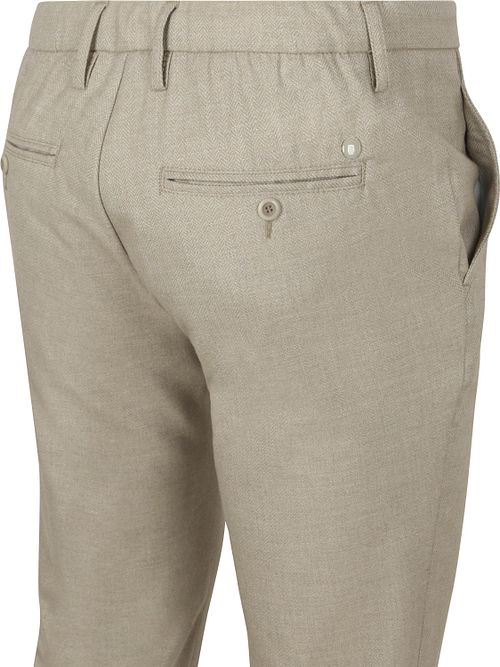 Alberto Pantalon Jump Flanel Herringbone Beige Product / Detail