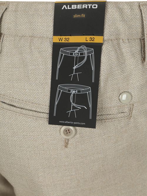 Alberto Jump Spodnie Flanelowe Beige Product / Detail