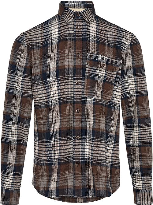 Anerkjendt Hemd Leif Karos Braun Navy Product