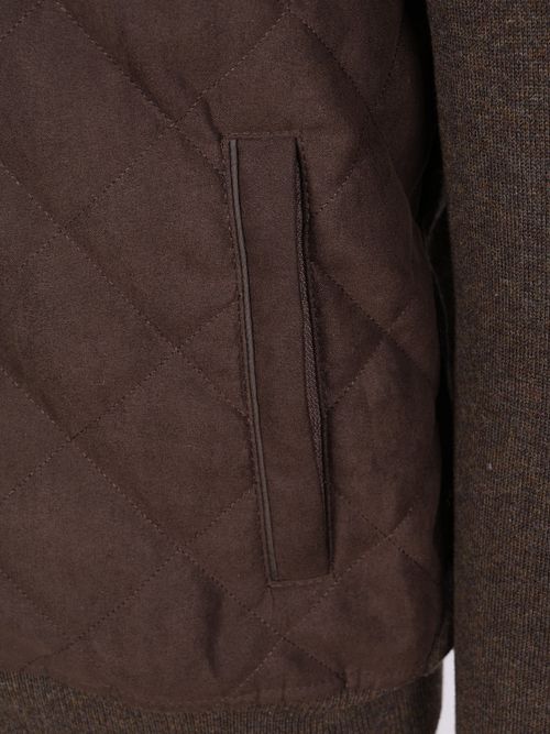 State Of Art Strickjacke Hybrid Braun