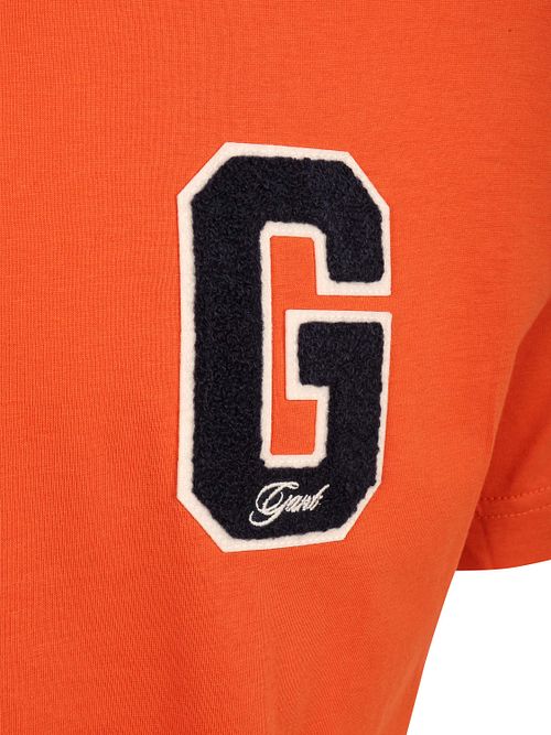 T-shirt GANT con logo G-Badge in cotone arancione Product / Detail