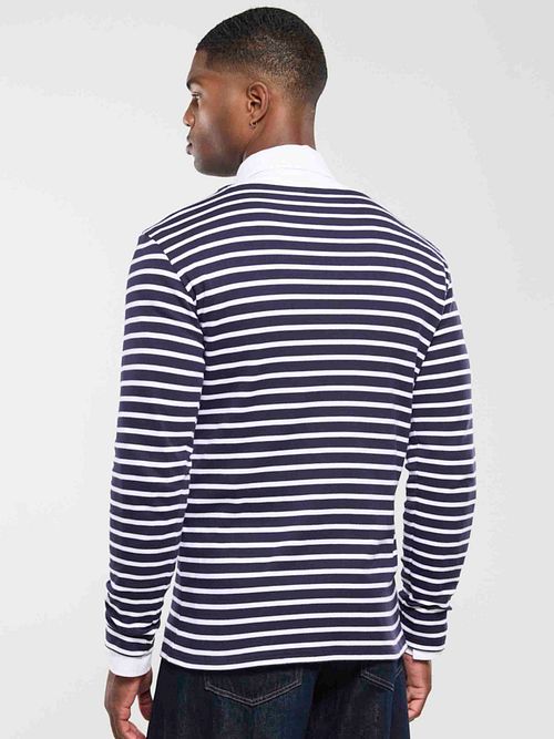 Armor-Lux Navy Sweater Stripes Model / Achterkant