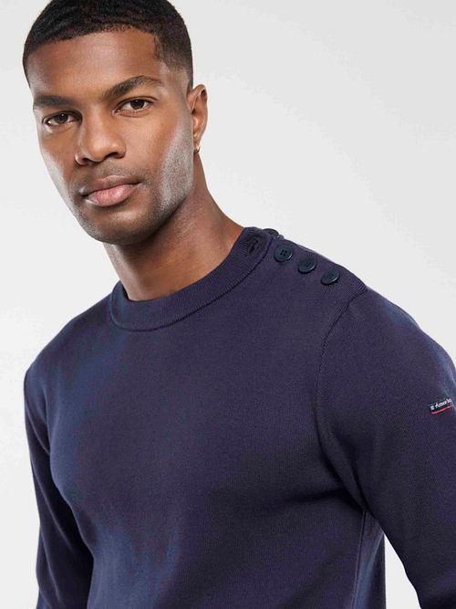 Armor-Lux Groix Sweater Navy Model / Detail