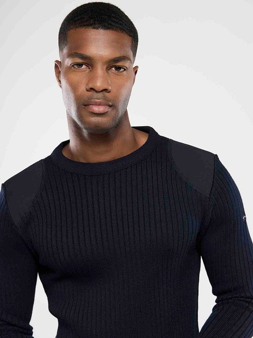 Armor-Lux Binic Trui Wol Navy Model / Voorkant